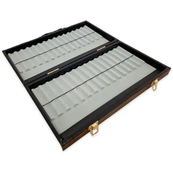 30 Piece Pen Storage Case - Cases A black imitation leather exterior pen case which will make an attractive display