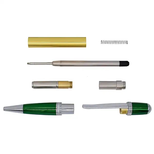 5 Pack Chrome & Green Cerra Pen Kit - Cierra (Formally Sierra Kits) The single tube design looks great and is easy