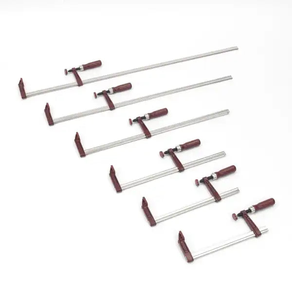 600mm 24’’ 80mm depth Screw Clamp - Robert Sorby Select - Cast iron heads and nickel plated bar for maximum strength