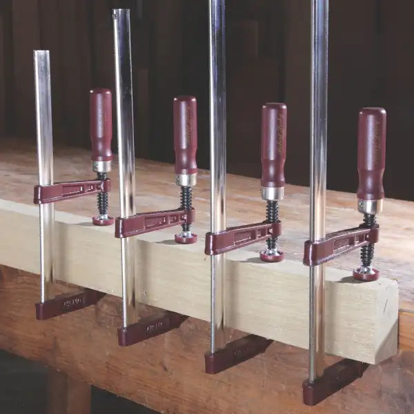 600mm 24’’ 80mm depth Screw Clamp - Robert Sorby Select - Cast iron heads and nickel plated bar for maximum strength