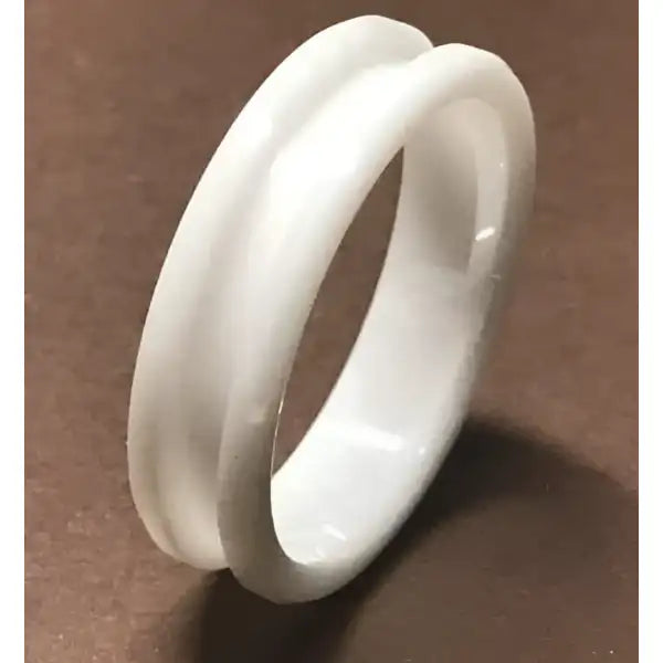 6mm Inlay White Ceramic Ring Core - Cores with Single Channel Comfort fit A quality making 3mm & bevelled edges Sizes