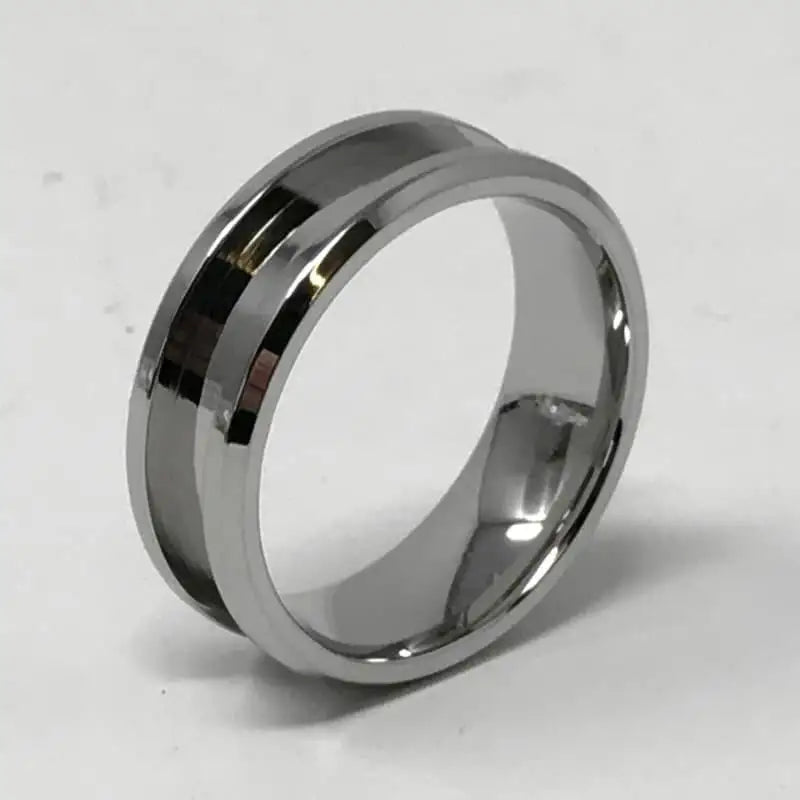 8mm Inlay Stainless Steel Ring Core (Bevelled Edge) - Cores - Fast shipping
