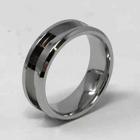 8mm Inlay Stainless Steel Ring Core (Bevelled Edge) - Cores - Fast shipping