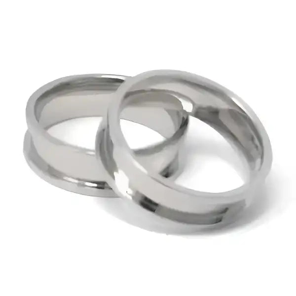 8mm Inlay Stainless Steel Ring Core - Cores Flat edges / Rims for a modern look A quality solid single piece ring core