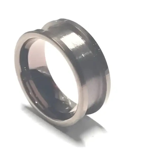 8mm IP Bronze Plated Tungsten Carbide Ring Core - Cores Comfort fit quality with a 5mm inlay groove Sizes available