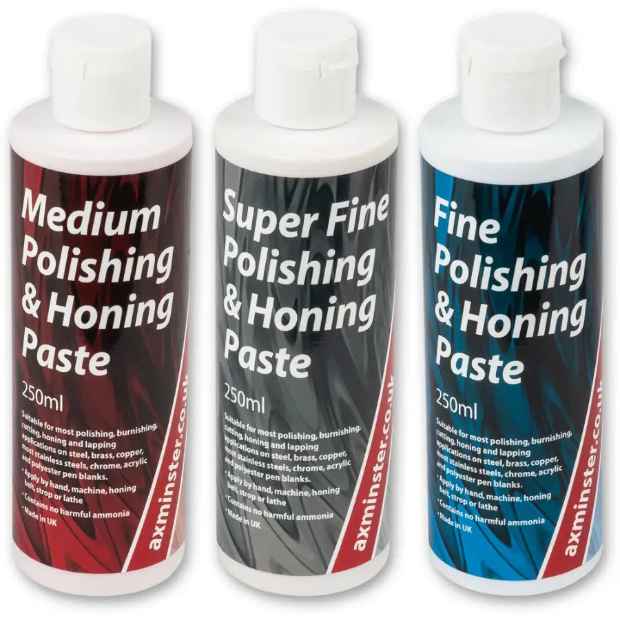 Axminster Polishing & Honing Pastes - Pack of 3 - Fast shipping