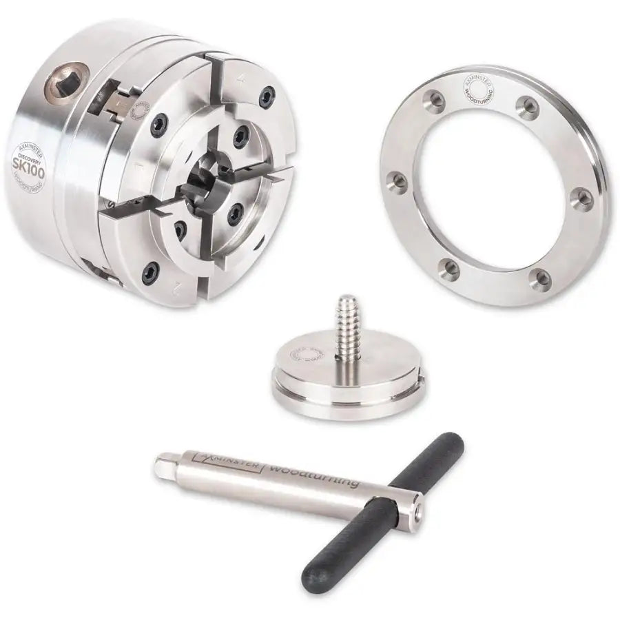 Axminster Woodturning Discovery SK100 Chuck Packages 1’’ x 8 tpi (T04M) - Chucks - Fast shipping