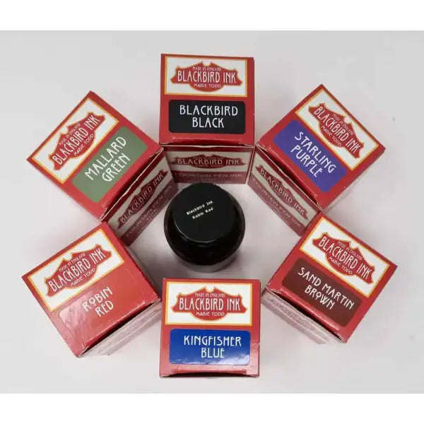 Blackbird Black Fountain Pen Ink - A premium quality from the home of Mabie Todd. Todd are historically well known