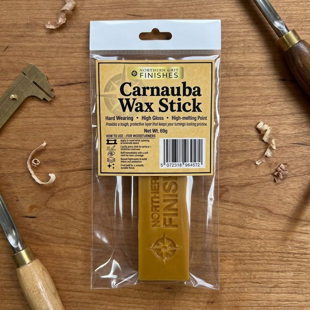 Carnauba Wax Stick - Northern Grit Finishes - Give your woodturned items a brilliant, long-lasting finish
