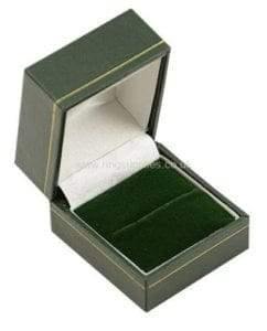 Green Leatherette Ring Box - Boxes - Fast shipping