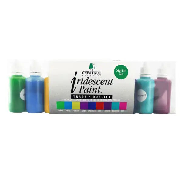 Chestnut Products Iridescent Paint Starter Set - Paints give a change in hue, slight colour shift when viewed