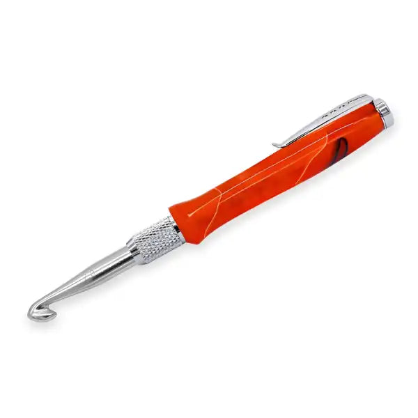 Chrome Crochet Hook Kit (Knurled) - Project Kits Upgrade style with knurling, you screw the into holder. new system