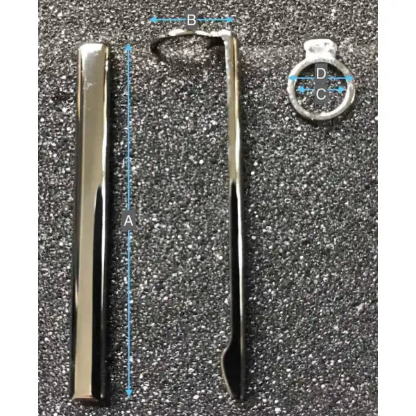 Chrome Pen Clip - 1A - Pack of 5 - Clips clips useful to replace damaged or when making kitless pens Measurements in mm