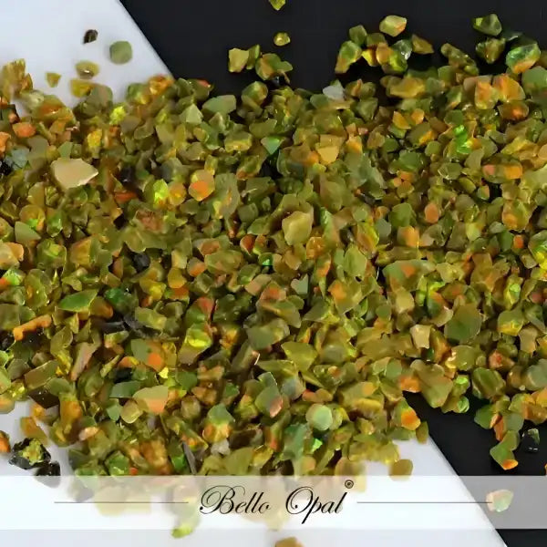 Crushed Opal 1.5mm to 160mesh (1g) - Sold in 1g packs. Bello (Lab Grown Synthetic Opal) - made with 80% Silica & 20%