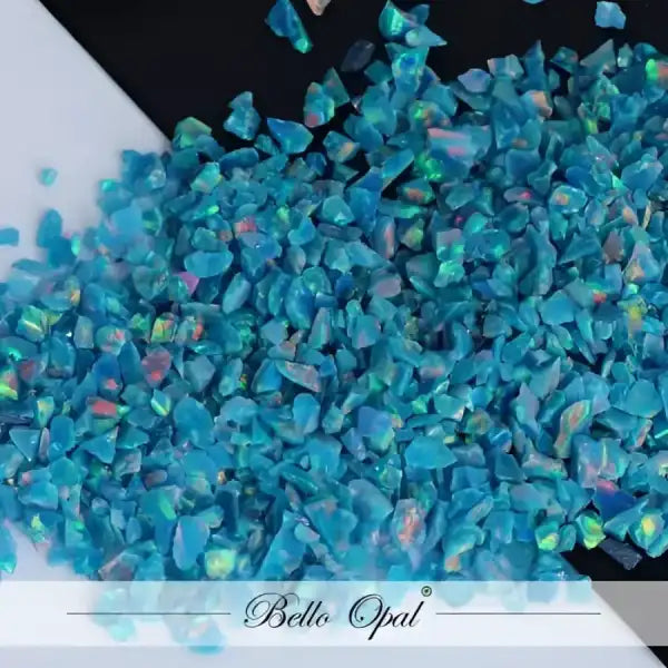 Crushed Opal 1.5mm to 160mesh (1g) - Sold in 1g packs. Bello (Lab Grown Synthetic Opal) - made with 80% Silica & 20%