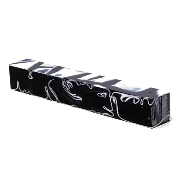 Cyclone - Black/Blue & white - Acrylic Kirinite Pen Blank - Blanks The in Black / Blue White is made Italy from high
