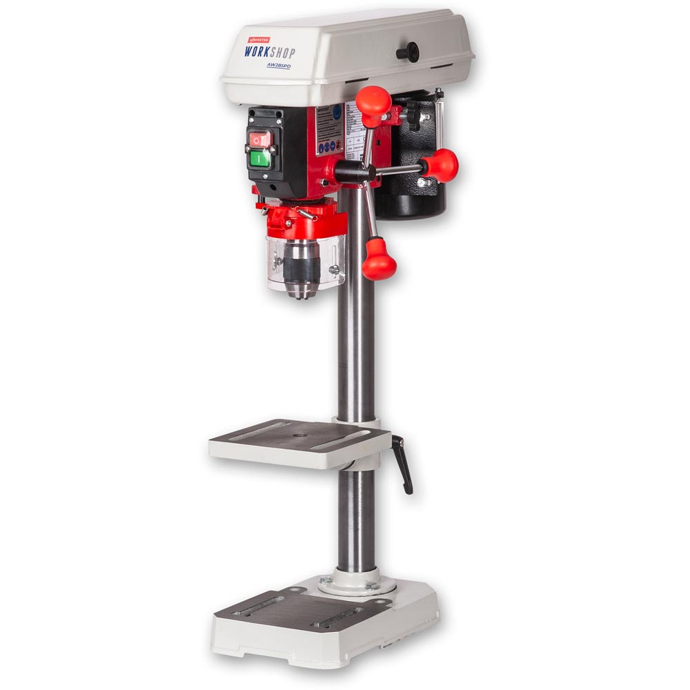 Axminster Workshop AW285PD Bench Pillar Drill - Drills Sturdy cast iron construction, spindle runs in high quality