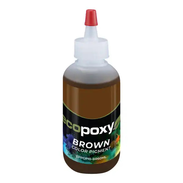 EcoPoxy 60ml Brown Colour Pigment - Epoxy Resin Pigments bottle Liquid pigments for epoxy resin Compatible