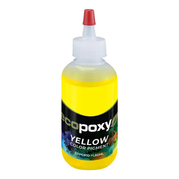 EcoPoxy 60ml Yellow Colour Pigment - Epoxy Resin Pigments bottle Liquid for Compatible with casting, UV & coating