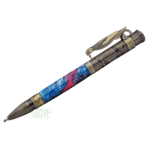Bird Watcher PENCIL - Woodpecker Lever Action Pencil Kit - Antique Bronze Polish - Kits The clip creates an up and down