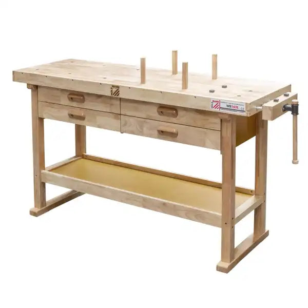 Holzmann WB162L Workbench - Solid wood workbench for different woodworking applications, ideal DIY or professional