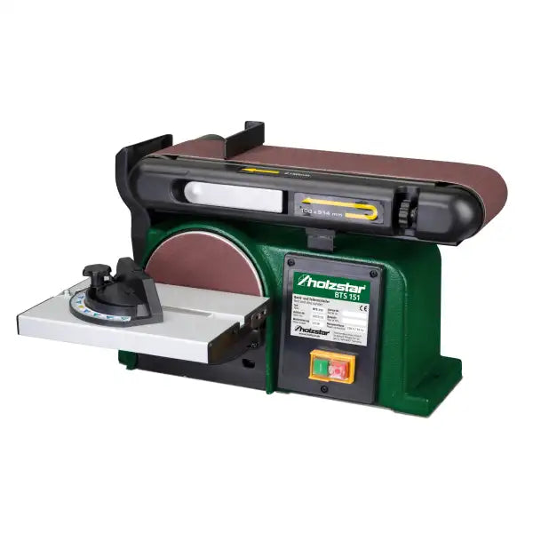 Holzstar BTS 151 100 x 150mm Belt & Disc sander Set - Sanders Includes mitre guide and 3 extra sanding belts discs (80