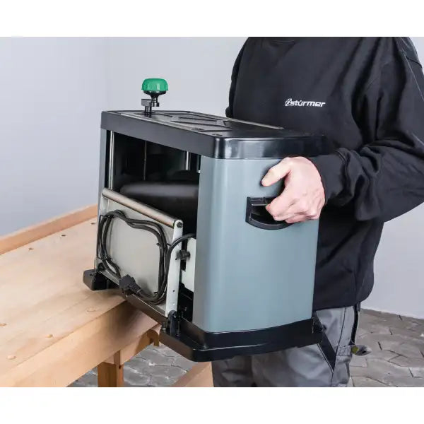 Holzstar DH 330 Bench Thicknesser - Portable thicknessing planer with mm planing width 330x152mm + Foldaway extension