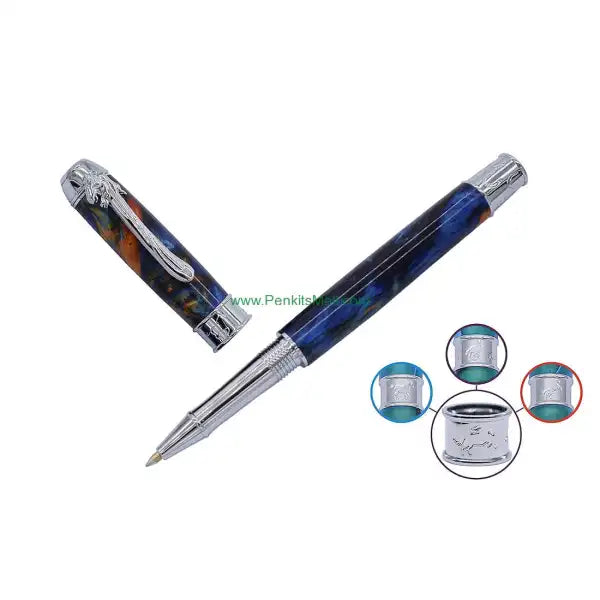 Horse pen kit - Chrome - Rollerball - Pen Kits kits themed with designs. The horseshoes shape is on the tip and cap