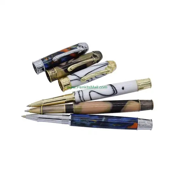 Horse pen kit - Chrome - Rollerball - Pen Kits kits themed with designs. The horseshoes shape is on the tip and cap