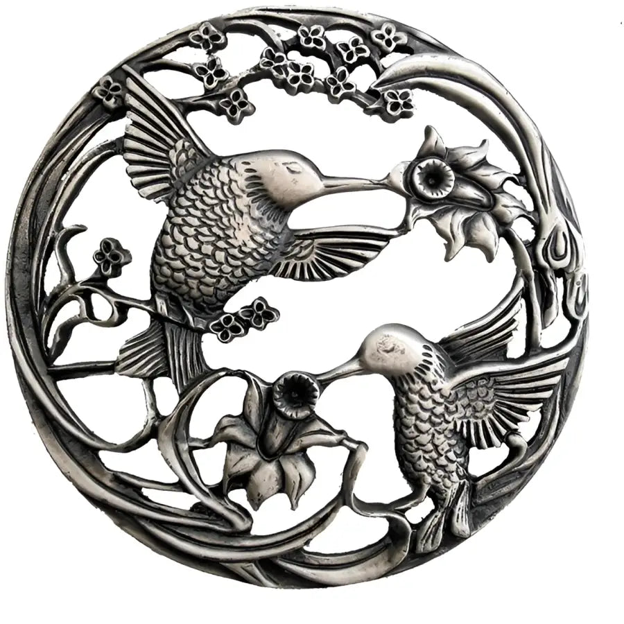 Hummingbirds - Decorative Pewter Lid - Fast shipping