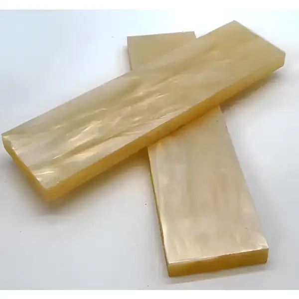 Kirinite Aged Ivory / Antique Pearl Knife Scales - Set of 2 - Great for bushcraft skills, making hand made knifes