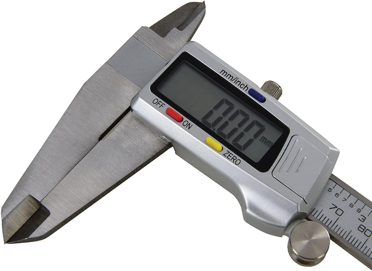 Digital Vernier Caliper 150mm - Tools Silverline - Lightweight hardened stainless steel composite digital vernier