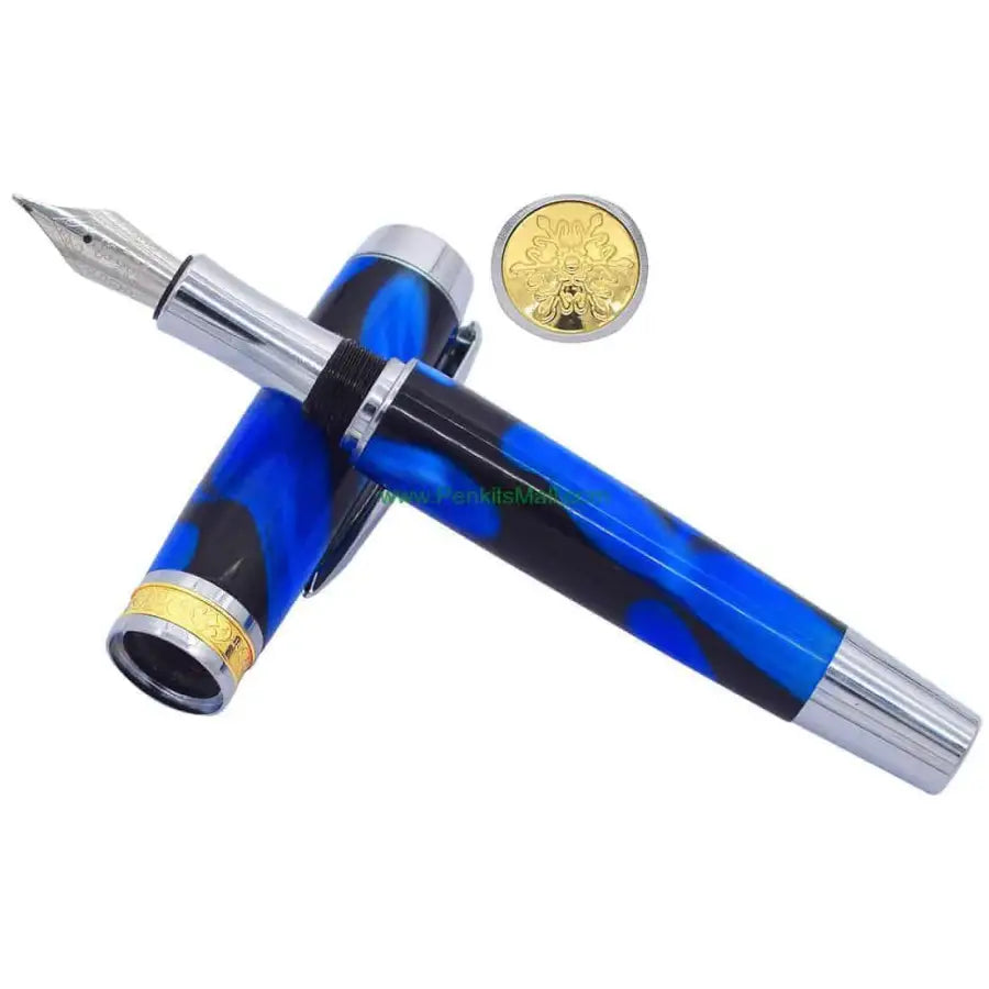 Large Jr Gentleman Fountain Pen (new style) - Chrome - Gent Kits - Fast shipping