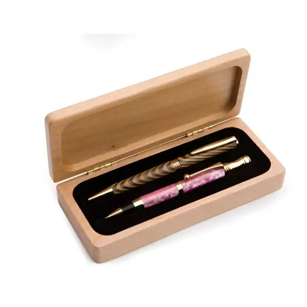 Maple Pen Box - Single or Double - Boxes / Pouches The Maple is the perfect presentation and storage box for your lathe