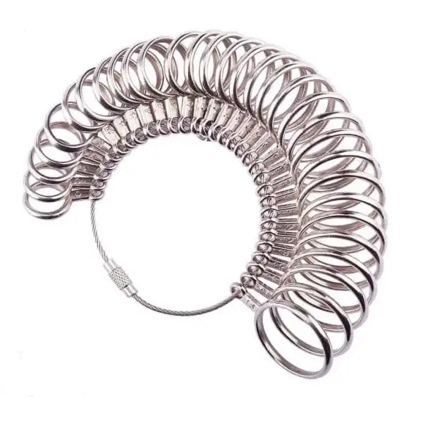Metal Ring Sizer Set - Making Tools A quality set of metal rings covering USA sizes 1-15 Provides an easy way