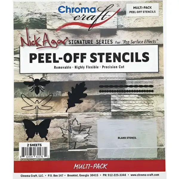 Multi Pack Peel-Off Stencil Set - Stencils Nick Agar has used stencils and made his own for many years creating