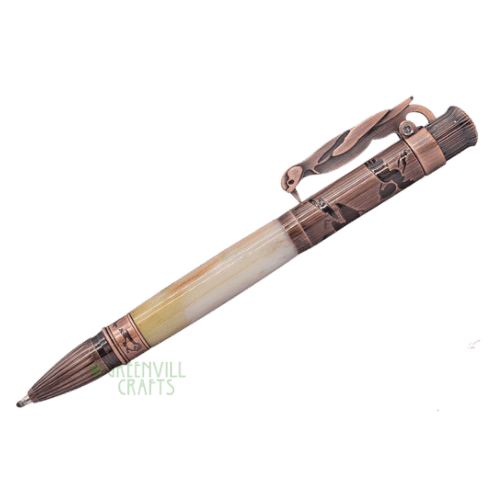 Bird Watcher PENCIL - Woodpecker Lever Action Pencil Kit - Antique Rose Copper - Kits The clip creates an up and down