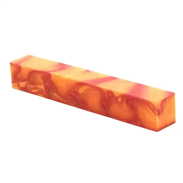 Orange Sunspot (Orange/Red) - Kirinite Pen Blank - Blanks The is made in high quality Italian acrylic. are a joy