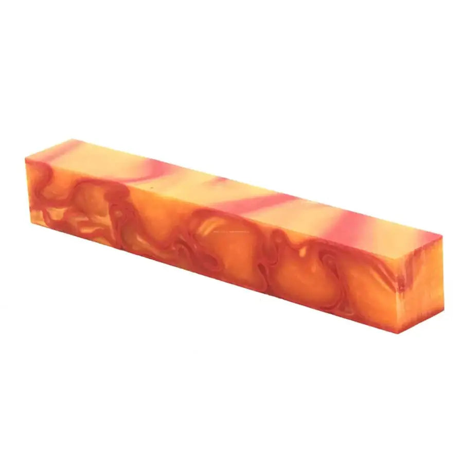 Orange Sunspot (Orange/Red) - Kirinite Pen Blank - Blanks - Fast shipping
