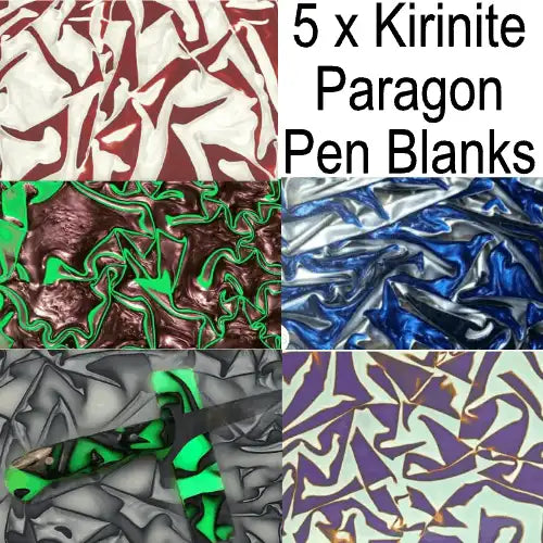 Pack of 5 Kirinite Paragon Pen Blanks - Axis Blank | GLOW IN THE DARK Calypso Ghost Sparta Joker Poseidon Approx size