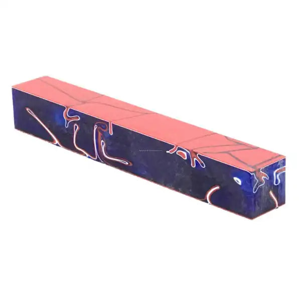 Patriot Kirinite Acrylic Pen Blank - Blanks The made in premium quality Italian acrylic resin with red, white and blue