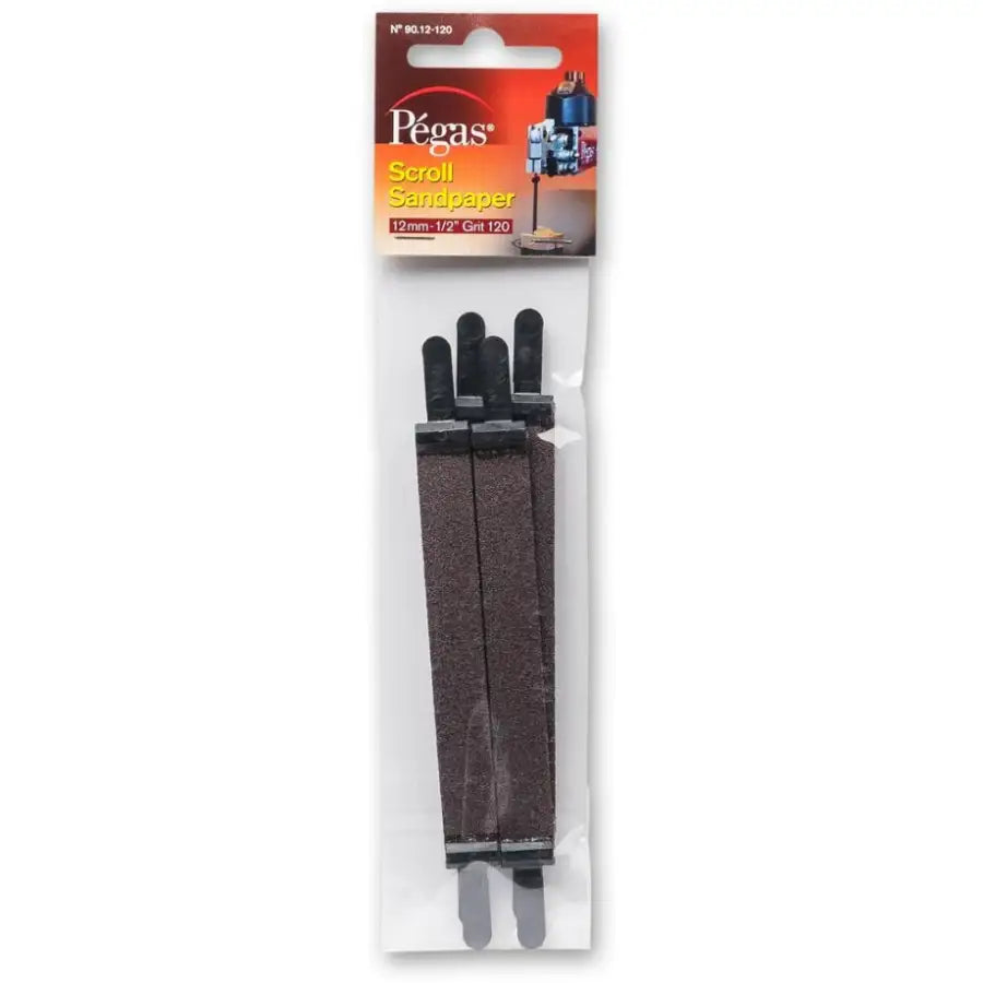 PEGAS SCROLL SAND-PAPERS 12MM X 120G PK/4 - Scroll Saw Blades - Fast shipping