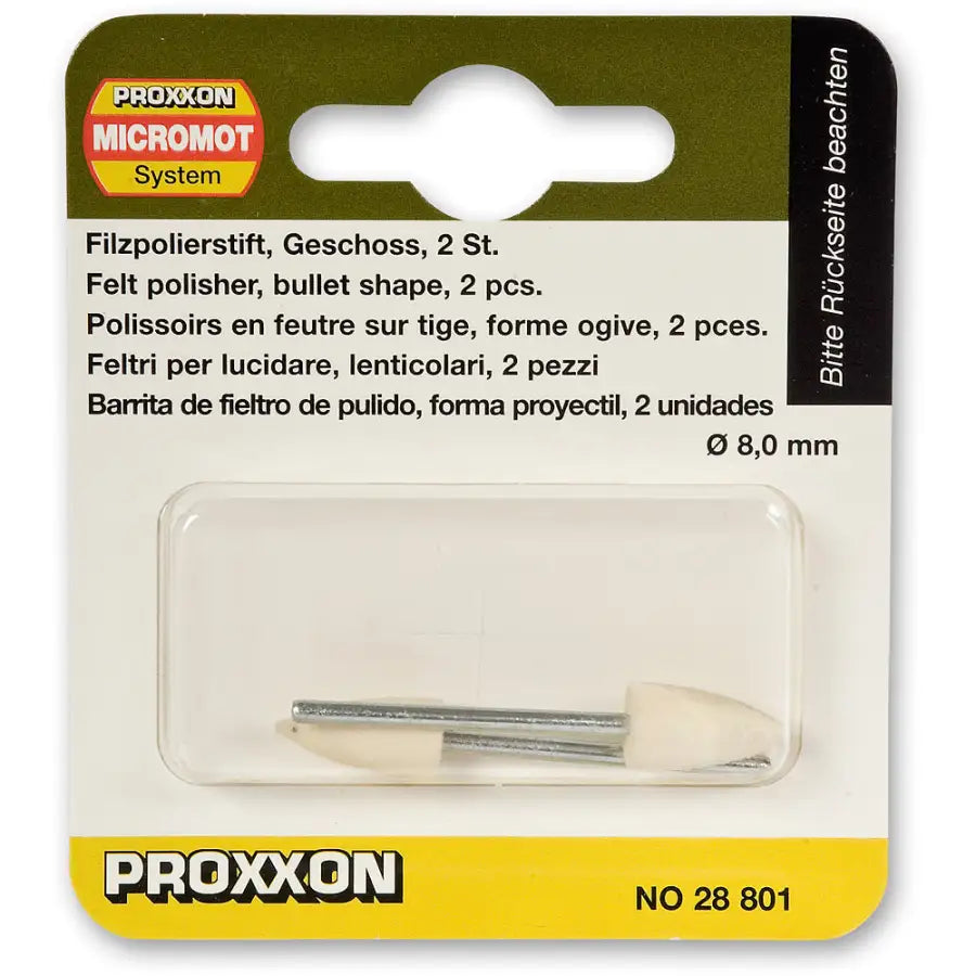 Proxxon Bullet Felt Polisher (2 Pack) 28801 - Polishing/Buffing - Fast shipping