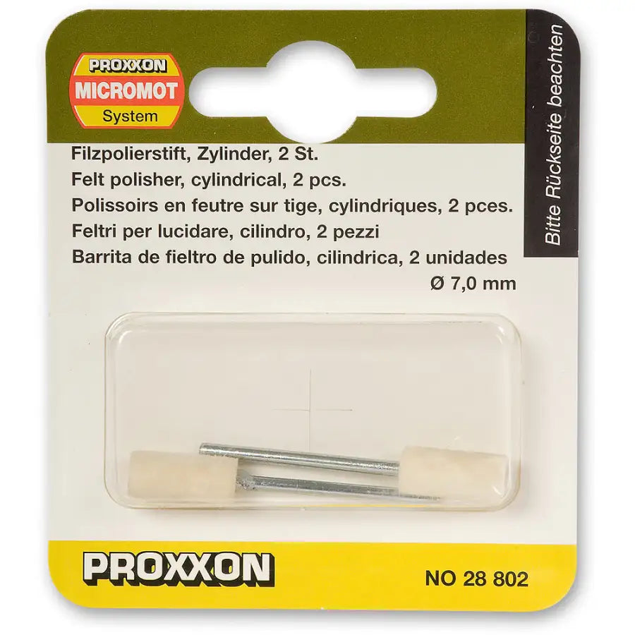 Proxxon Cylinder Felt Polisher (2 Pack) 28802 - Fast shipping