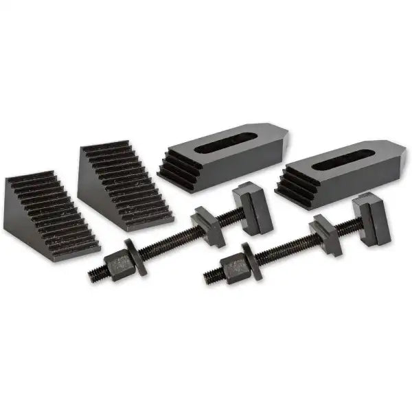 Proxxon Milled Multi-Step Clamp Sets - This set gives you a versatile way to secure workpieces of varying heights