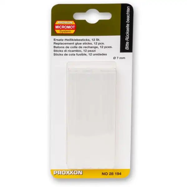 Proxxon Replacement Glue Sticks for HKP 220 Gun - & Adhesives metal, wood, plastic, ceramics, cardboard, leather,
