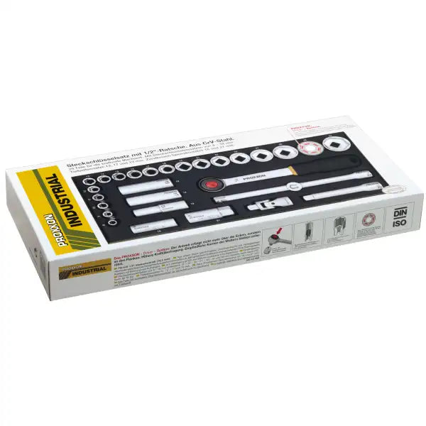 Proxxon Socket Set For 1/2’’ Drive - 29 Pieces - Hand Tools 29-piece socket set for powerful mechanical work. With 1