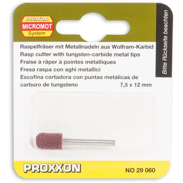 Proxxon TCT Cylinder Rasp (Rounded Head) 7.5 X 12 mm