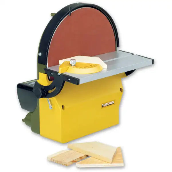 Proxxon TSG 250/E Disc Sander - sander Sands long edges, end sections, radii, mitres, and, by turning the workpiece