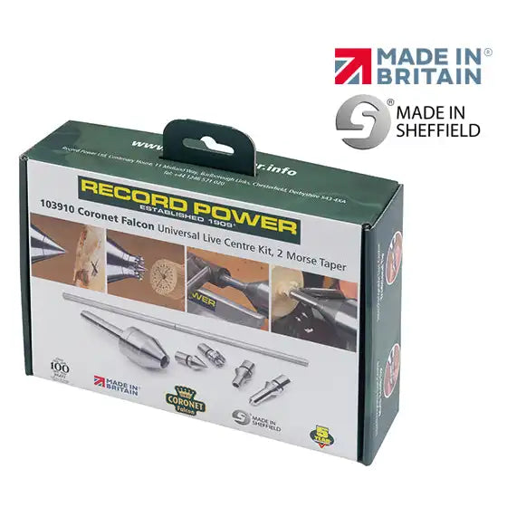 Record Power Coronet Falcon Universal Live Centre Kit 2MT - This live centre kit gives woodturners a huge amount